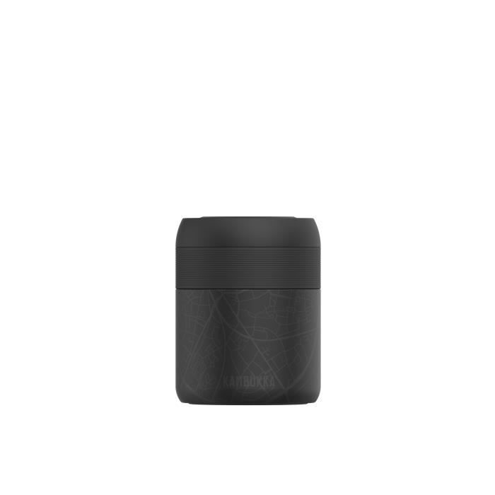 KAMBUKKA Lunch Box Hermétique Bento (600ml) - Chaud / Froid - Couvercle - Réduire la Pression à l'Intérieur de la Boîte Repas - Noir