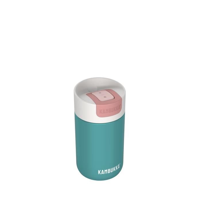 KAMBUKKA Gourde Isotherme (300ml) - Thermos Etanche: Boissons Chaudes et Froides - Fond Antidérapant - Acier Inoxydable - Vert