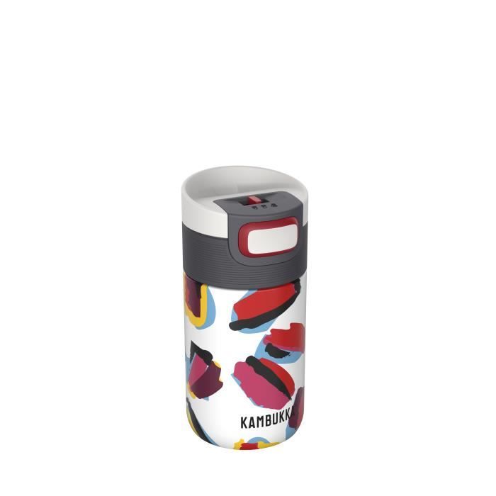 KAMBUKKA - Gourde Isotherme (300ml) - Thermos Etanche: Boissons Chaudes & Froides - Fond Antidérapant - Acier Inoxydable -Rouge