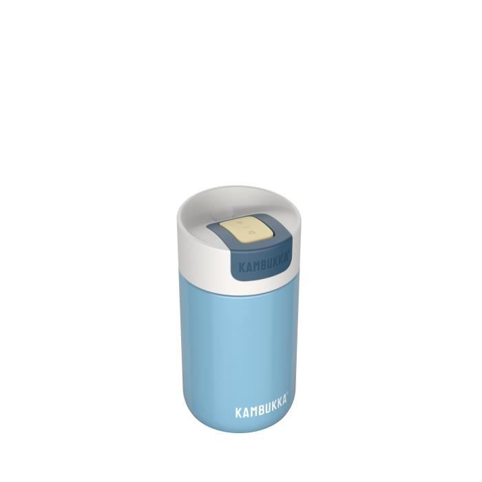 KAMBUKKA Gourde Isotherme (300ml) - Thermos Etanche: Boissons Chaudes et Froides - Fond Antidérapant - Acier Inoxydable - Silk Blue