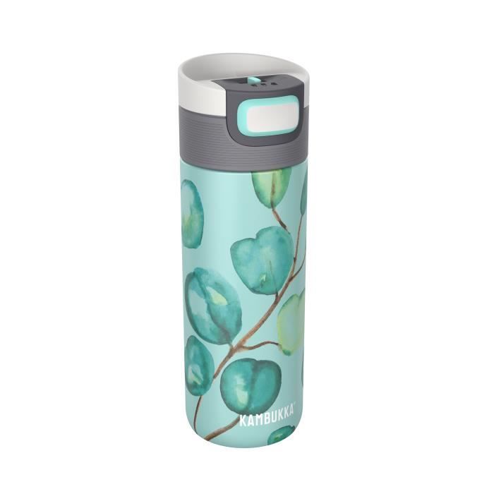 KAMBUKKA - Gourde Isotherme (500ml) - Thermos Etanche: Boissons Chaudes et Froides - Fond Antidérapant - Acier Inoxydable - Vert