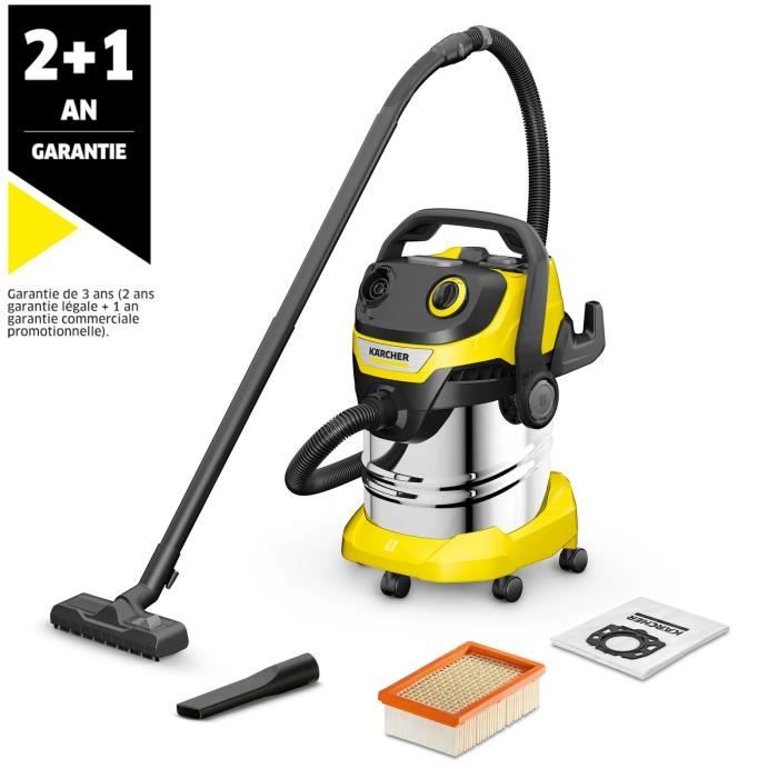 Aspirateur eau et poussière KARCHER WD 5 S V-30/5/22 - Cuve inox 30 L - 1100W (Fonction soufflerie)