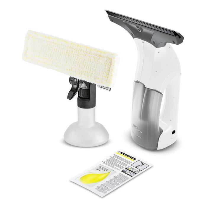 NEW KARCHER WV 1 Plus - Nettoyeur de vitres - Raclette large 250 mm - Autonomie 25 min - Nettoie jusqu'à 70m² (environ 23 vitres)