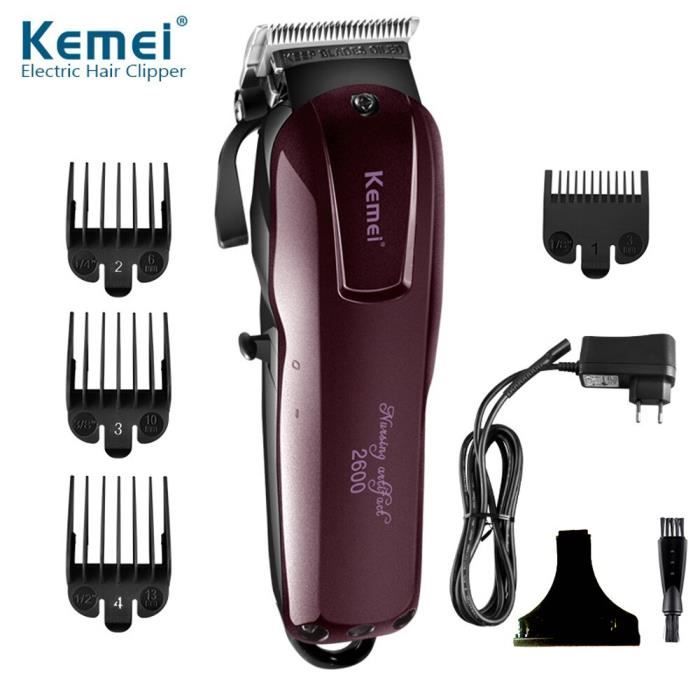 KEMEI Professionnelle Tondeuse à Cheveux Électrique Barbe Rechargeable