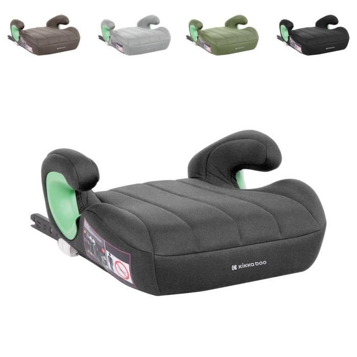 Kikkaboo siège enfant i-Way i-Size Rehausseur groupe 3 (135-150 cm) Isofix [gris foncé]