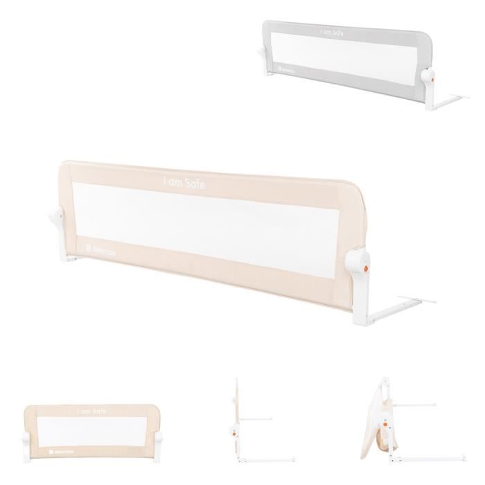 Kikkaboo, Barrière de lit I am safe 150 cm, pliable, 18 mois et [Beige]