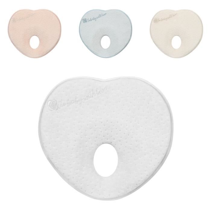Kikkaboo coussin bébé cœur 22 x 21 cm mousse à mémoire forme, forme ergonomique [Gris]