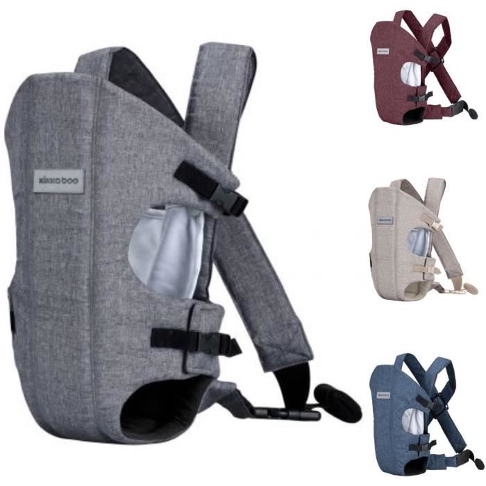 Kikkaboo, porte-bébé Gwen porte-bébé ventral porte-bébé dorsal larges bretelles [Gris]