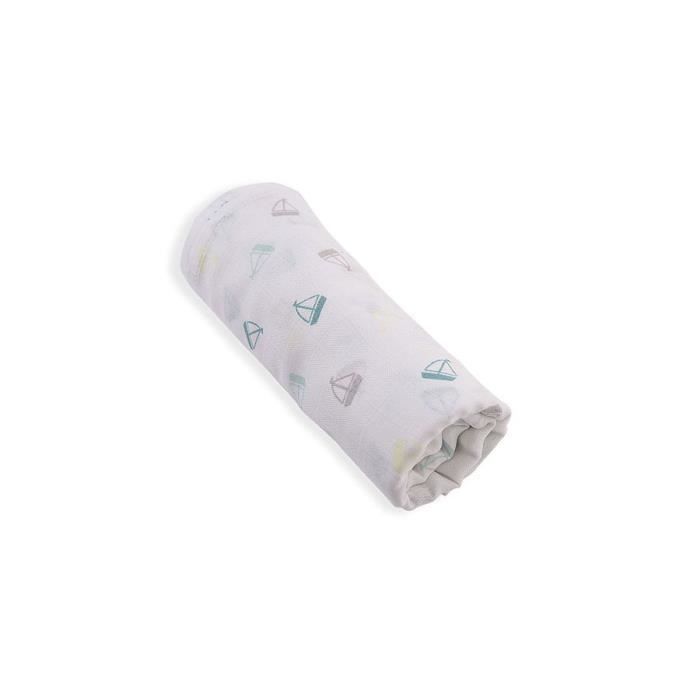 Couverture en mousseline 2 couches 90 - 90cm Navires