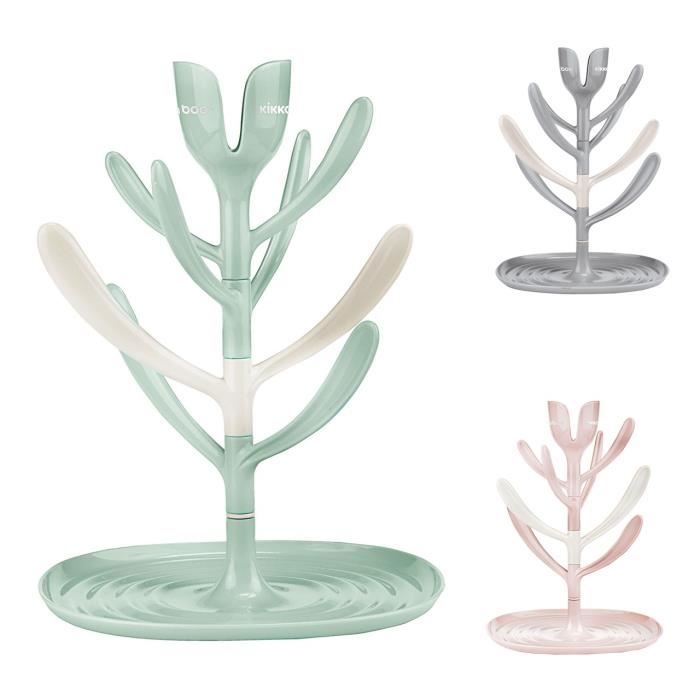 Kikkaboo Egouttoir pour biberons Tulipe pour 8 biberons, gobelets, accessoires [Vert]