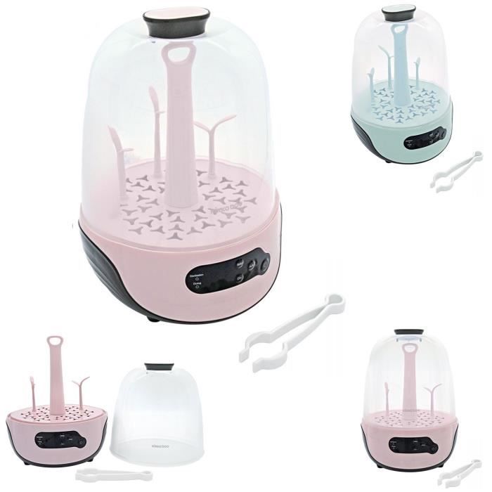 stérilisateur et séchoir 2 en 1 Kikkaboo écran tactile pince à mode automatique [Pink]