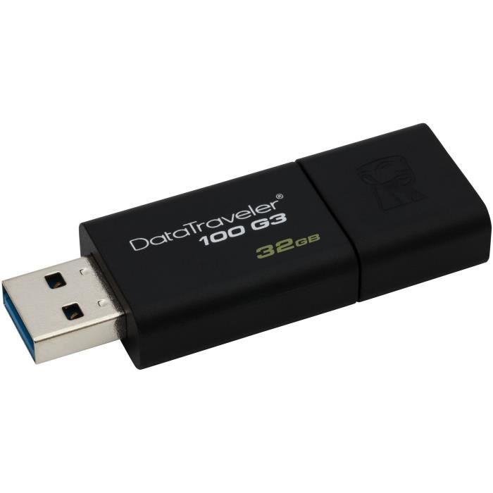 KINGSTON - Clé USB - DataTraveler 100 G3 - 32Go - USB 3.0 (DT100G3/32GB)