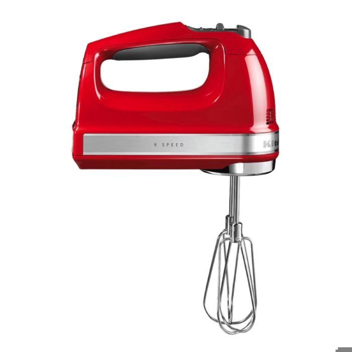 Batteur à main - KITCHENAID - 5KHM9212EER - 9 vitesses - Fouets turbo en acier inoxydable