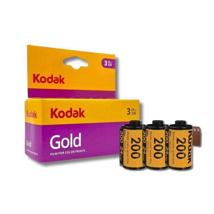 Pellicule couleur pour appareil photo argentique KODAK Gold 200 ISO - 3x24 poses