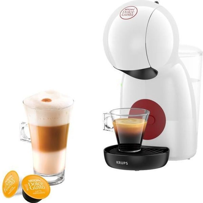 Machine à café Dolce Gusto KRUPS Piccolo XS KP1A0110 - Blanc - Réservoir 0,8 L - Porte-capsule intuitif