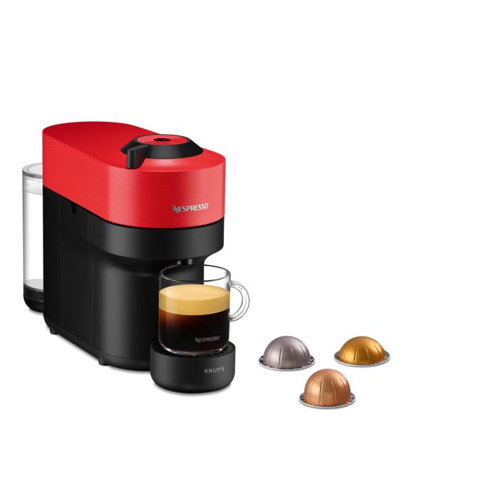 Machine à café KRUPS NESPRESSO VERTUO POP Rouge Cafetière à capsules Espresso YY4888FD