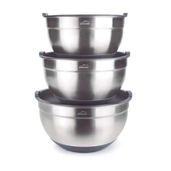 Lot de 3 bols inox Lacor