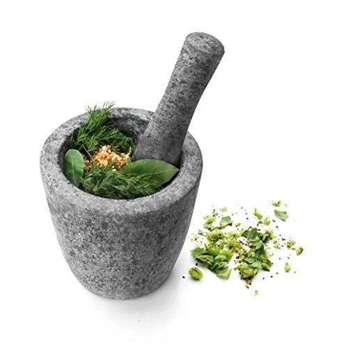Lacor 60518 Mortier/Pilon Granit Gris 12 cm - Lacor