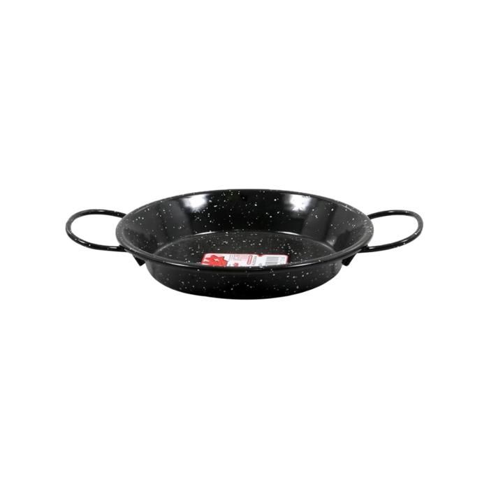 Poêle creuse - La Estrella - Acier émaillé vitrifié - Noir - Compatible tous feux - Design moderne