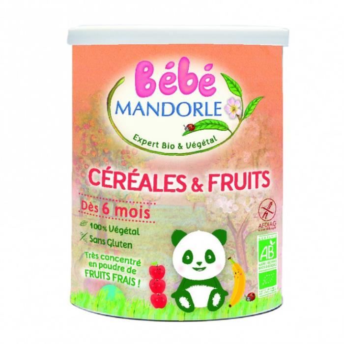 Bébé M Céréales et fruits bébé 400gr - La Mandorle