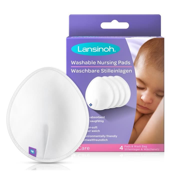 Lansinoh Coussinets d'allaitements lavables 4 pads