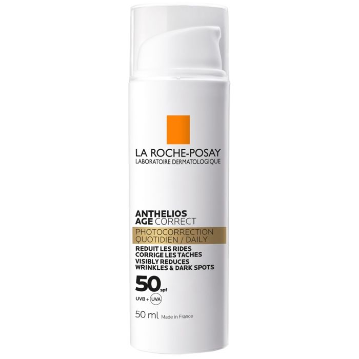 Crème solaire visage Anthelios Âge Correct SPF50 50 ml - LA ROCHE-POSAY - Réduit les rides et corrige les tâches