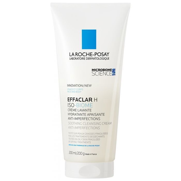 Effaclar-La Roche-Posay Effaclar H Iso-Biome Crème Lavante Hydratante Apaisante Anti-Imperfections 200 ml