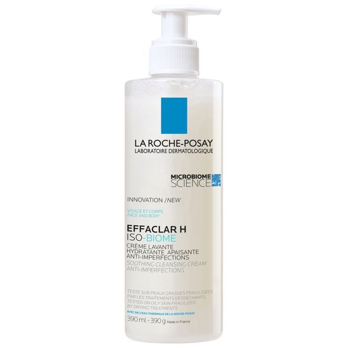 Effaclar-La Roche-Posay Effaclar H Iso-Biome Crème Lavante Hydratante Apaisante Anti-Imperfections 390 ml