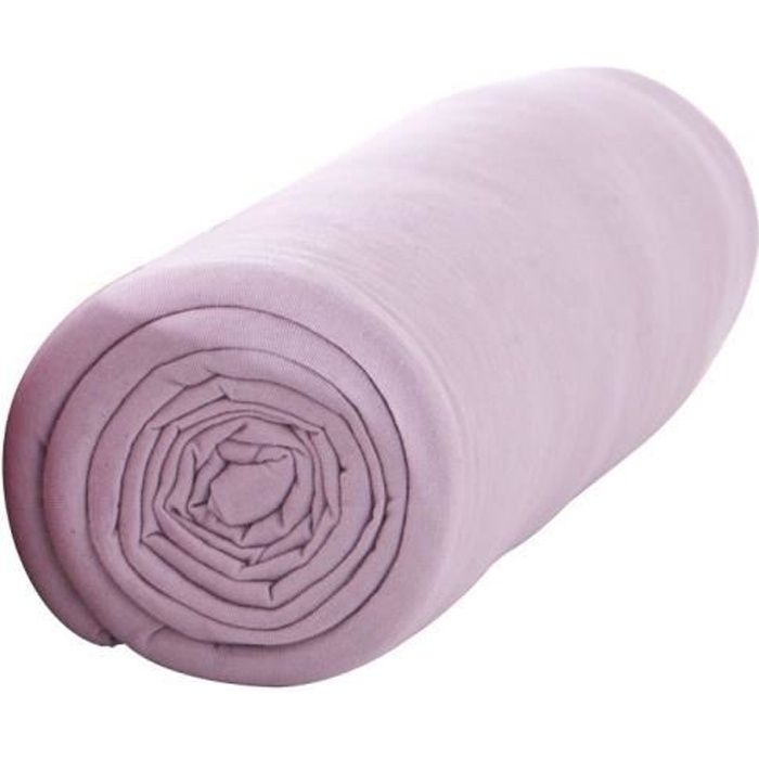 TODAY Drap housse 100% coton - 90 x190 cm - Poudre de lila TODAY