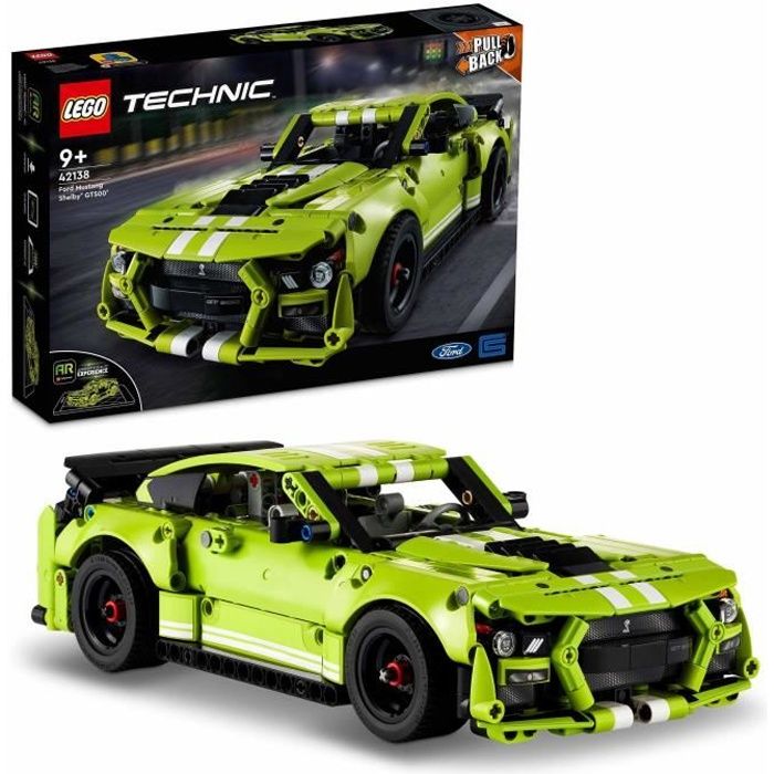 LEGO 42138 Technic Ford Mustang Shelby GT500, Maquette de Voiture de Course, Jouet à Construire, pour Garçons et Filles Dès 9 Ans
