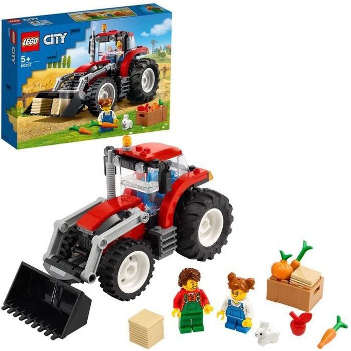 LEGO® City 60287 Le Tracteur, Jouet de Construction, Animaux de la Ferme, Figurine de Lapin