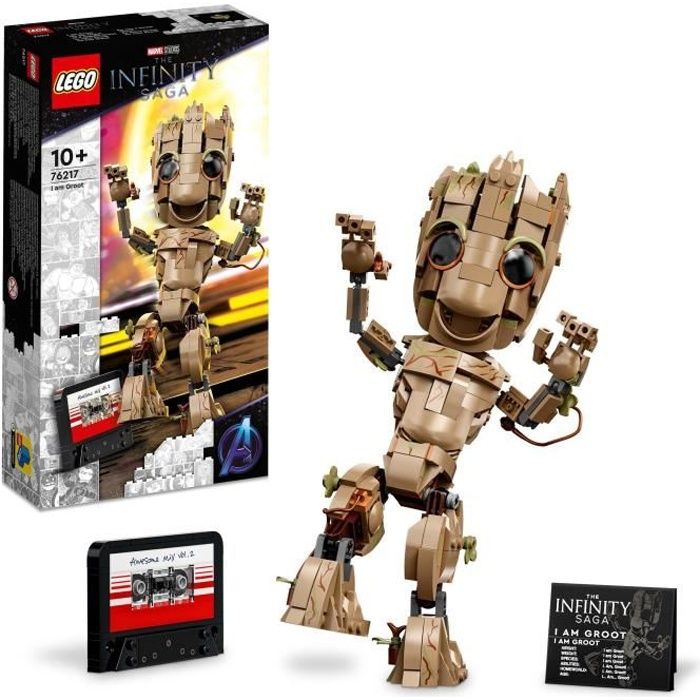 LEGO 76217 Marvel Je s'Appelle Groot, Jouet Marvel et Figurine Bébé Groot, Film Les Gardiens de la Galaxie 2, Enfants Dès 10 Ans