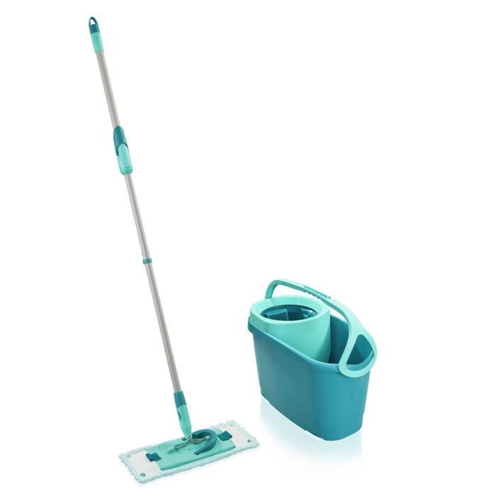 Set balai serpillère seau essoreur Clean Twist M Ergo 52120 Leifheit, balai serpillère à plat, nettoyeur sol serpillière sans effort