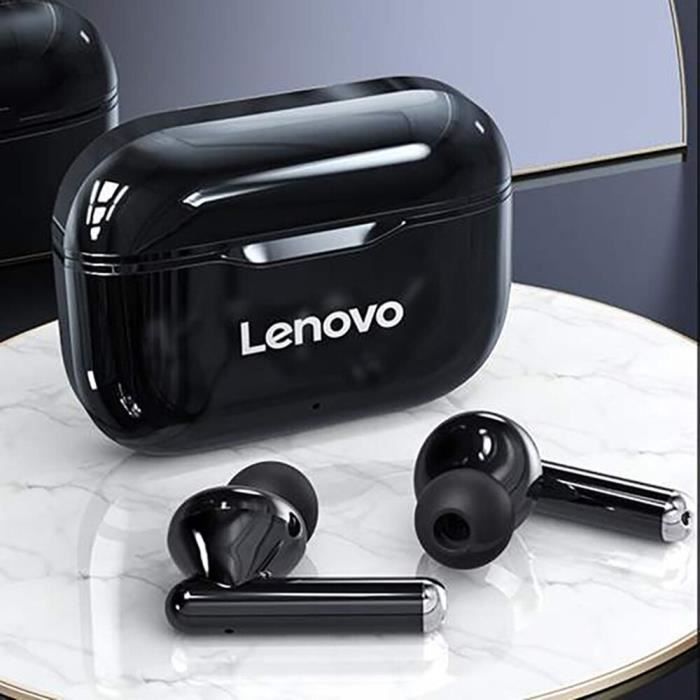 Lenovo LP1 Sport TWS Ecouteur Bluetooth 5.0 Etanche Sans fil intra-auriculaire Casque Noir