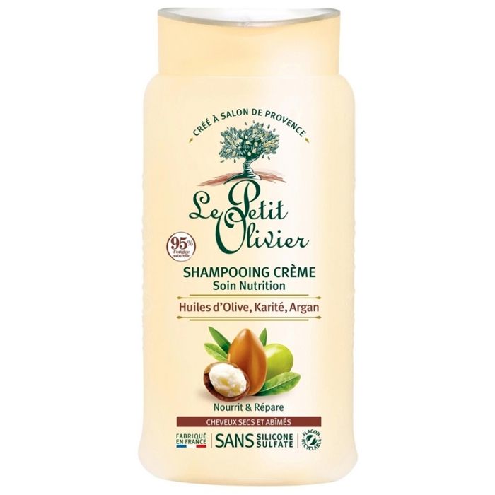 Shampooing Crème Soin Nutrition Huiles d'Olive, Karité, Argan , Cheveux Secs & Abîmés , 250ml