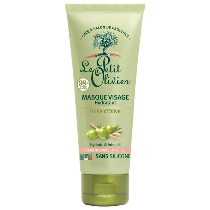 Masque Visage Hydratant Huile d'Olive , Peaux Sèches et Sensibles , Sans Silicone, 75ml