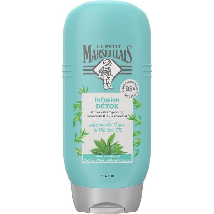Le Petit Marseillais Après-Shampooing Infusion Détox Thym et Thé Vert Bio 200ml