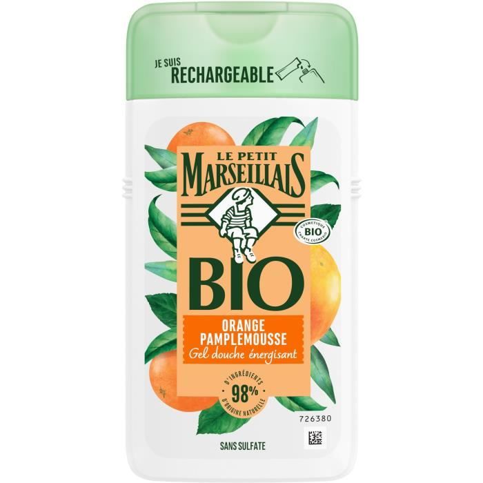 Le Petit Marseillais Bio Gel Douche Énergisant Orange Pamplemousse 250ml