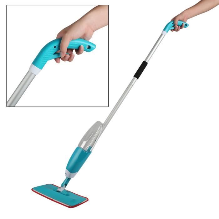 Vadrouille Serpillière à pulvérisation d'eau outil de nettoyage de sol Essuie-glace de plancher instantanément atomisée,BLEU