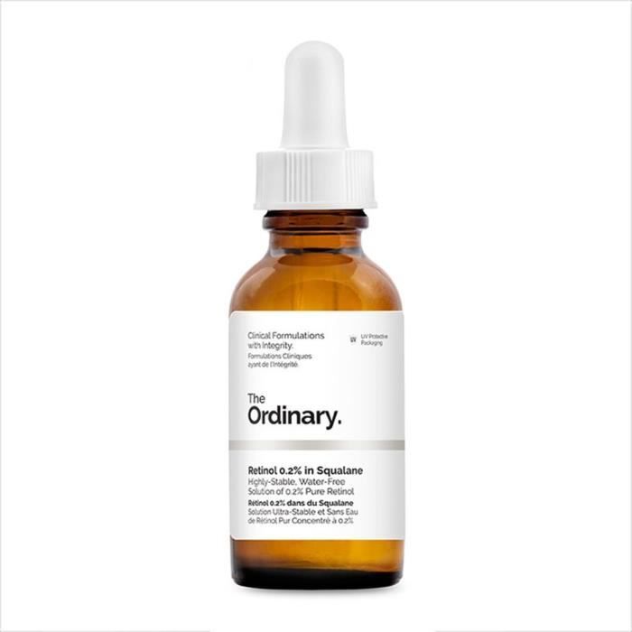 For The Ordinary Retinol 0,2% Dans Squalane 30 Ml Soin Exfoliant Anti-Âge, Brun, 30 Ml