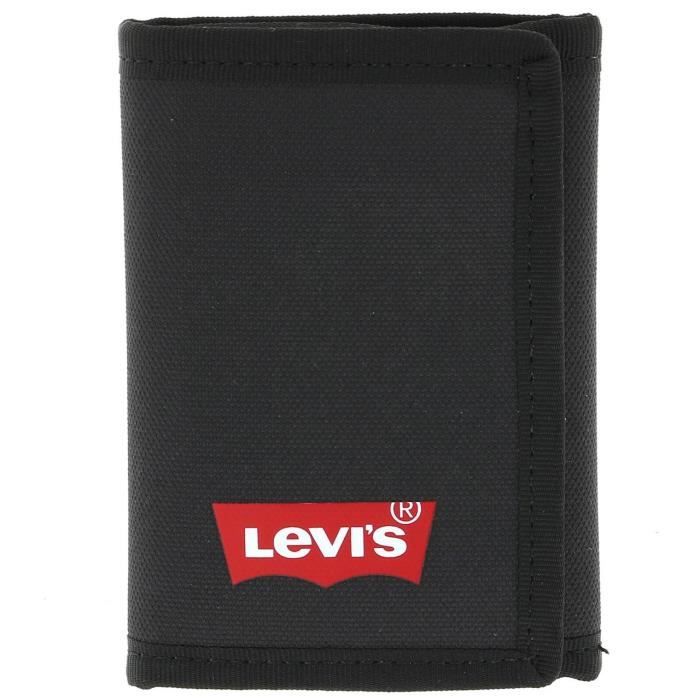 Portefeuille - Levis - Red tab trifold - 100% Polyester - Noir - Souple