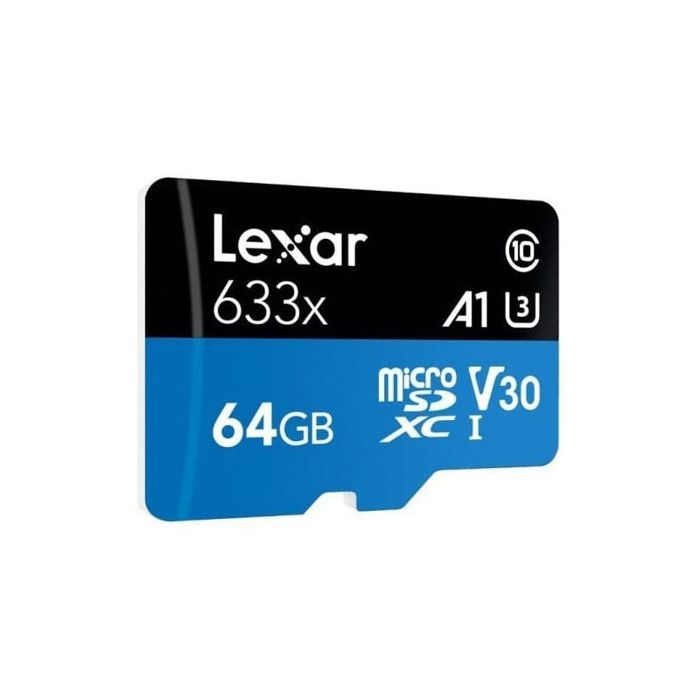 Lexar MicroSDXC - Carte mémoire 64 Go Classe 10 UHS-I 45/95 Mo/s - 0843367128891