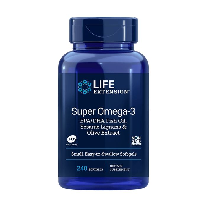 Compléments alimentaires Super OMEGA3 Epa Dha With Sesame Lignans Olive Extract 01986 240pcs, Life Extension, Usa