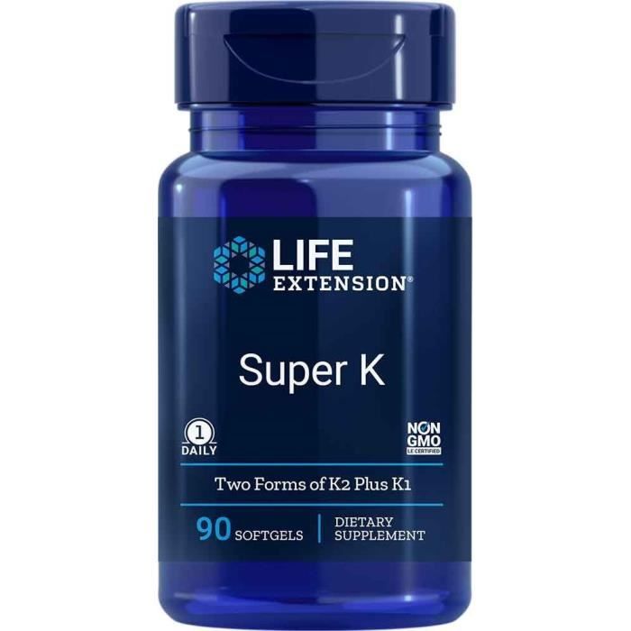 Compléments alimentaires Super K 02334 90pcs, Life Extension, Usa