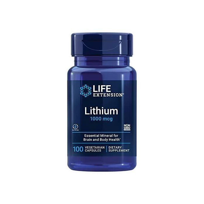 Lithium - Santé Cognitive - 1000 mcg - 100 unités - Aide à la mémoire - Protection cérébrale