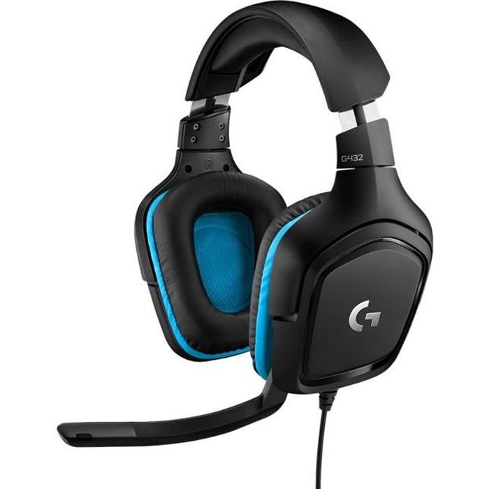 Casque Gaming Filaire - LOGITECH G - G432 - Son Surround 7.1 - Noir