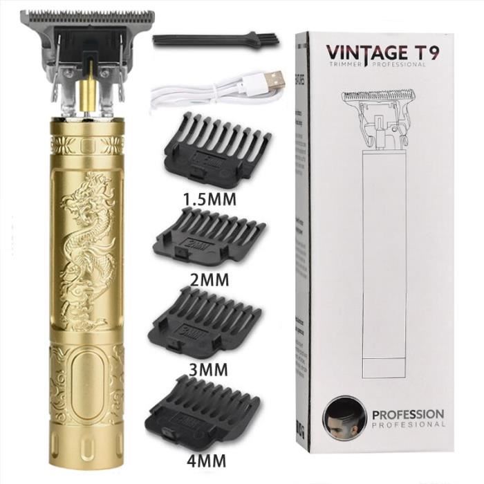 Tondeuse à cheveux professionnelle Vintage T9, électrique pour hommes, coupe de barbe A2