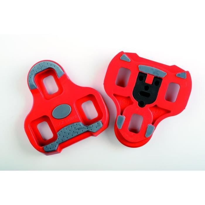 Cales Look Keo grip 9º - Rouge - Liberté angulaire en 9° - Anti-dérapant