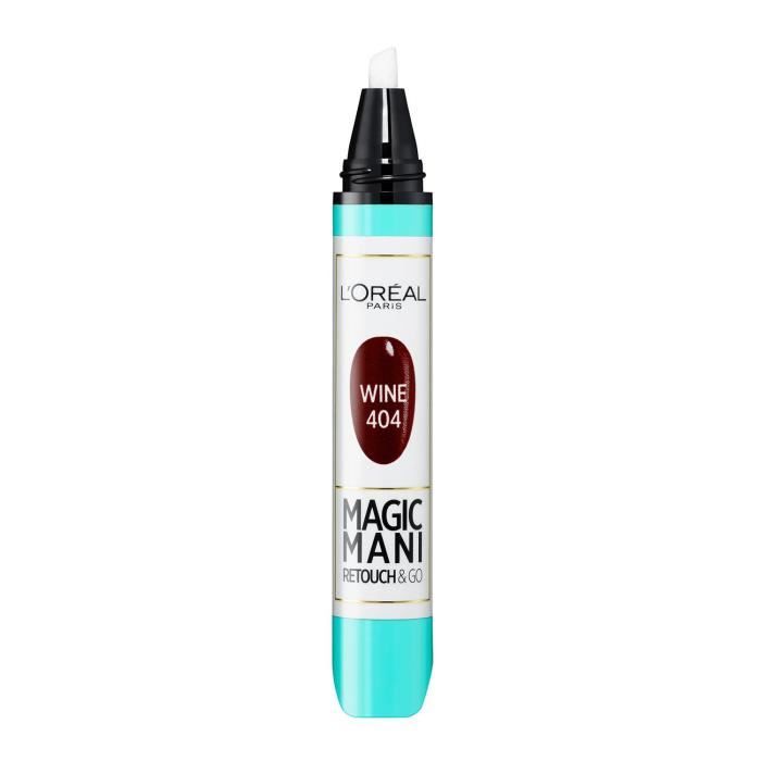 Vernis à Ongles - L'OREAL - Magic Mani - Couleur Vin - Séchage Rapide - Prise en Main Facile