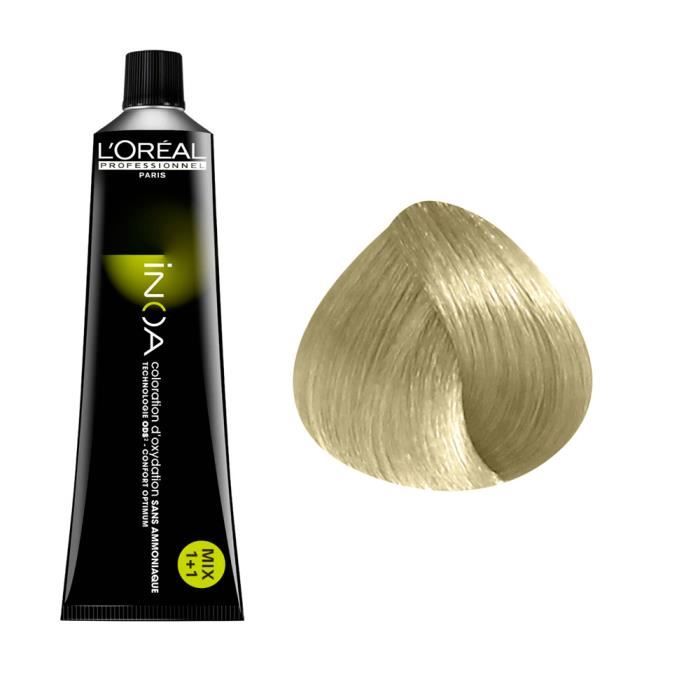 Coloration d'oxydation sans ammoniaque - L'Oréal - Inoa N°10 - Blond Très Très Clair - Hydratation optimale